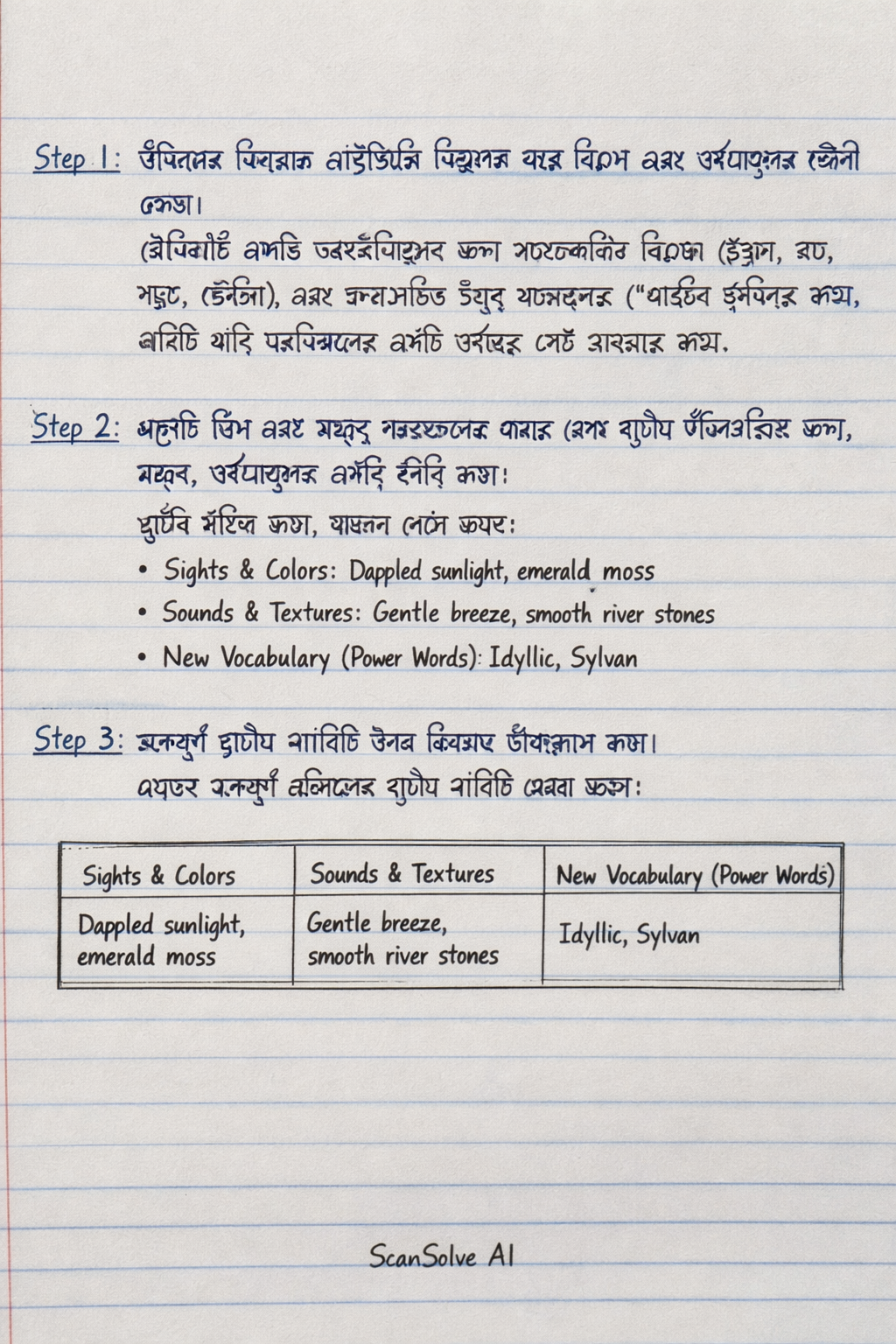 Handwritten step-by-step solution preview