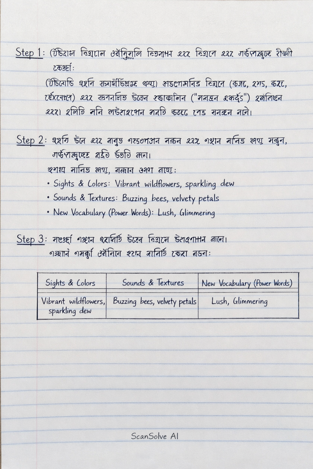 Handwritten step-by-step solution preview