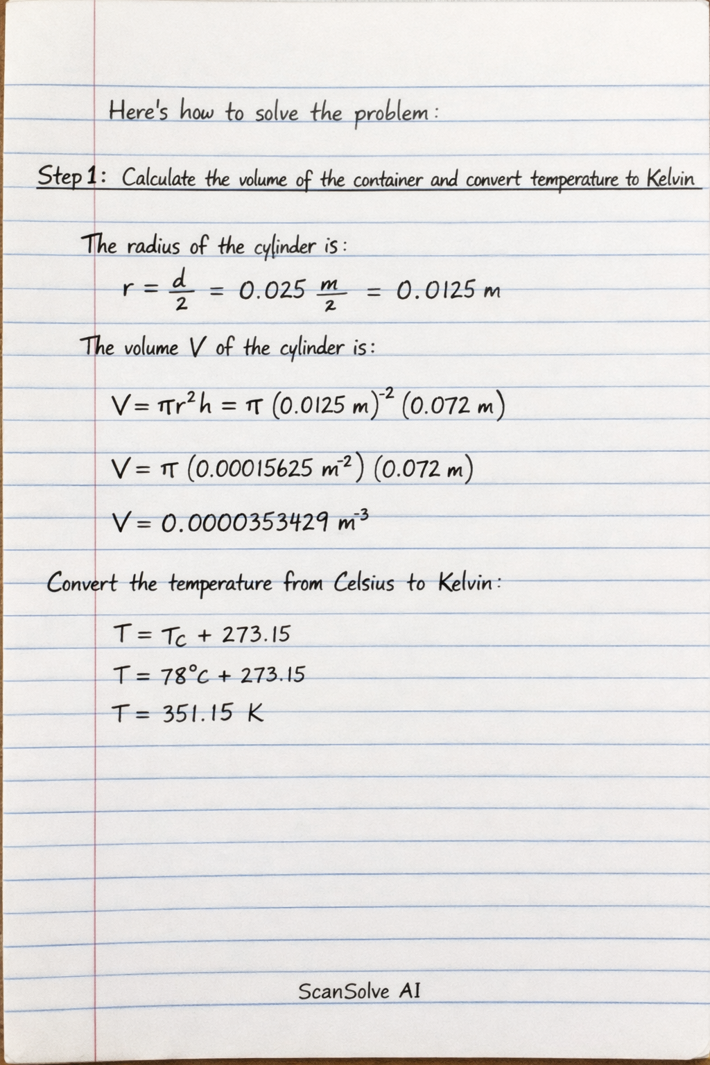 Handwritten step-by-step solution preview