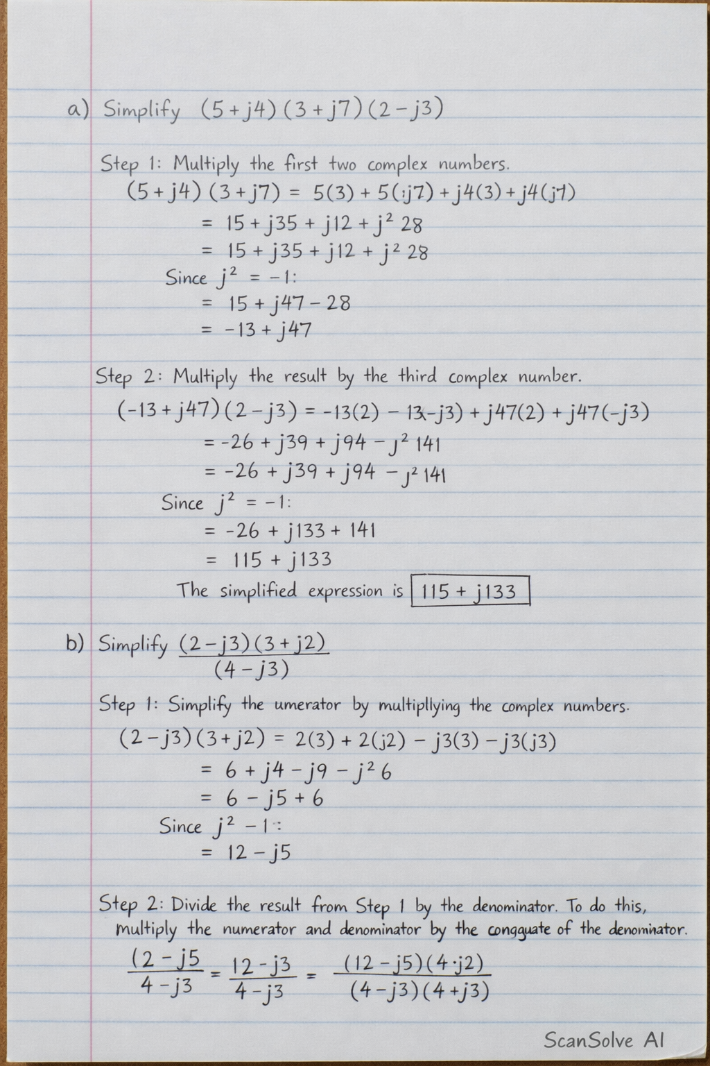 Handwritten step-by-step solution preview