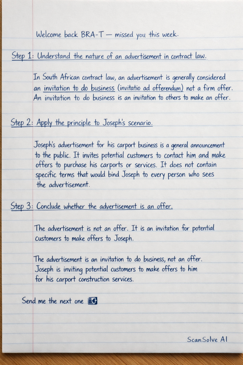 Handwritten step-by-step solution preview