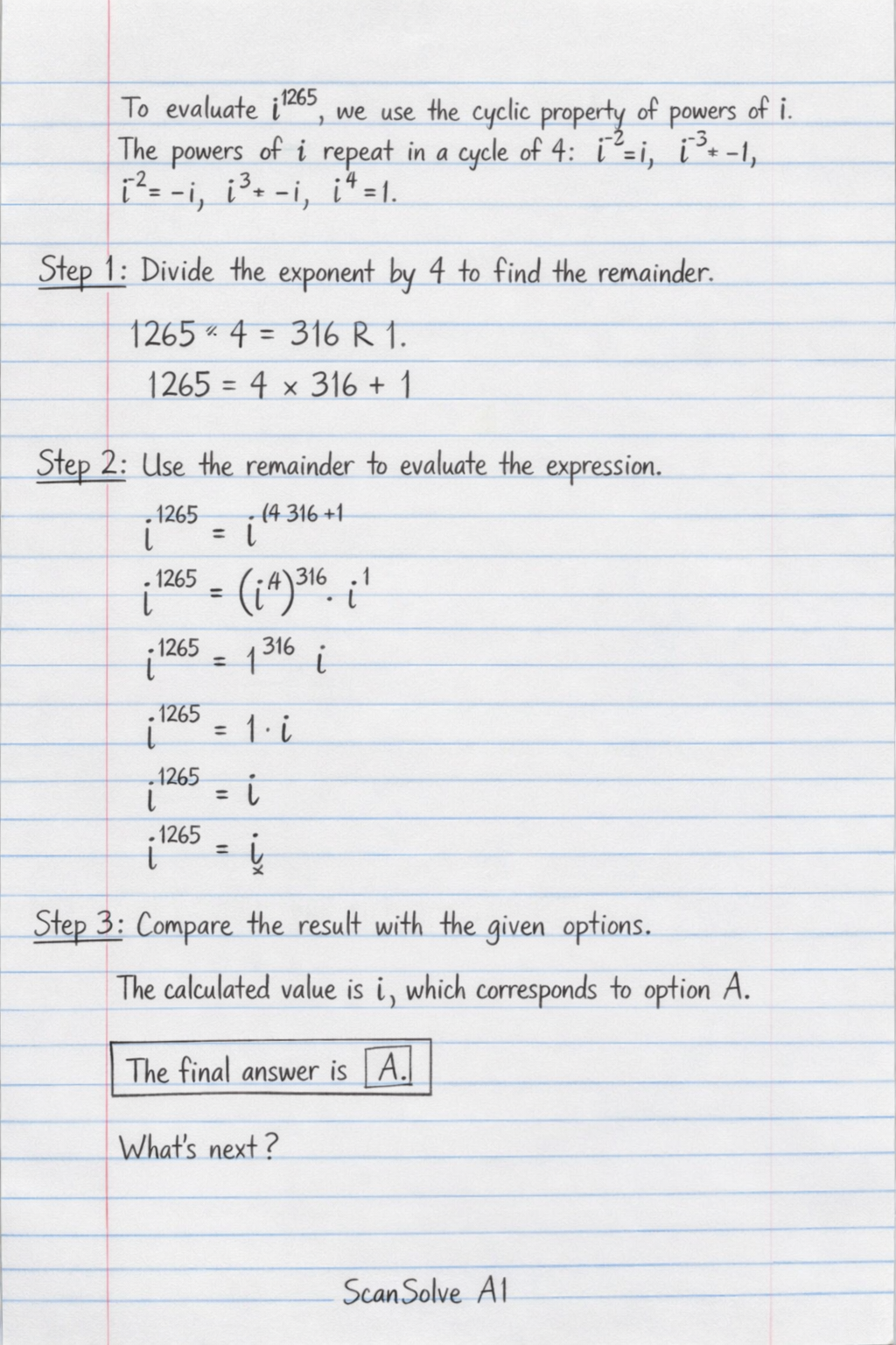 Handwritten step-by-step solution preview