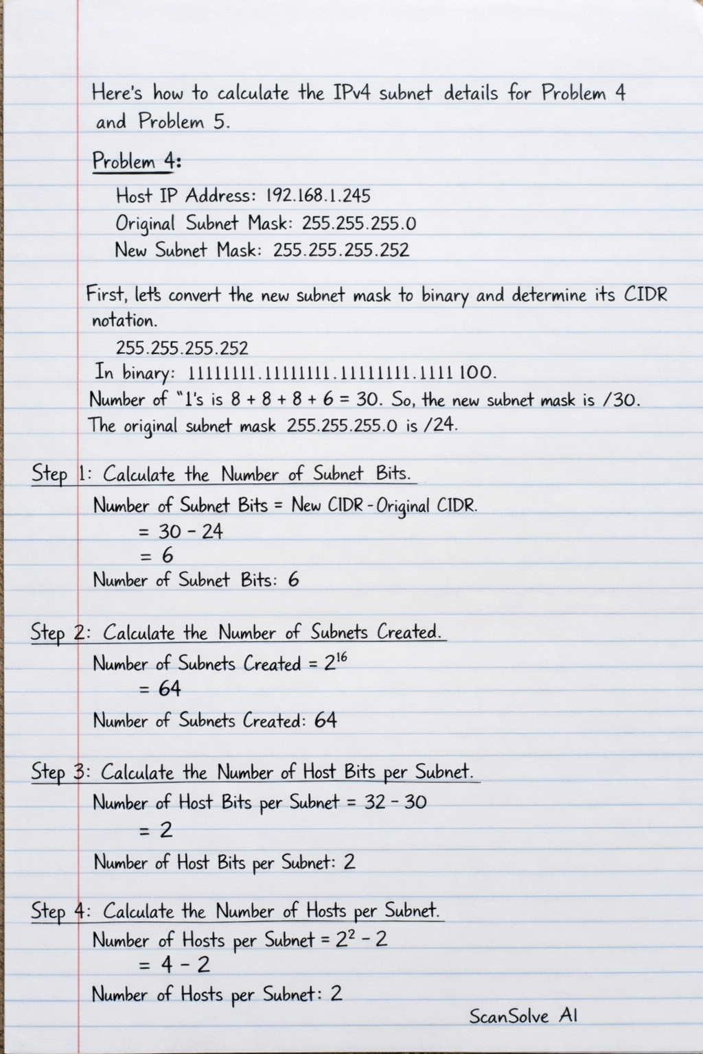 Handwritten step-by-step solution preview
