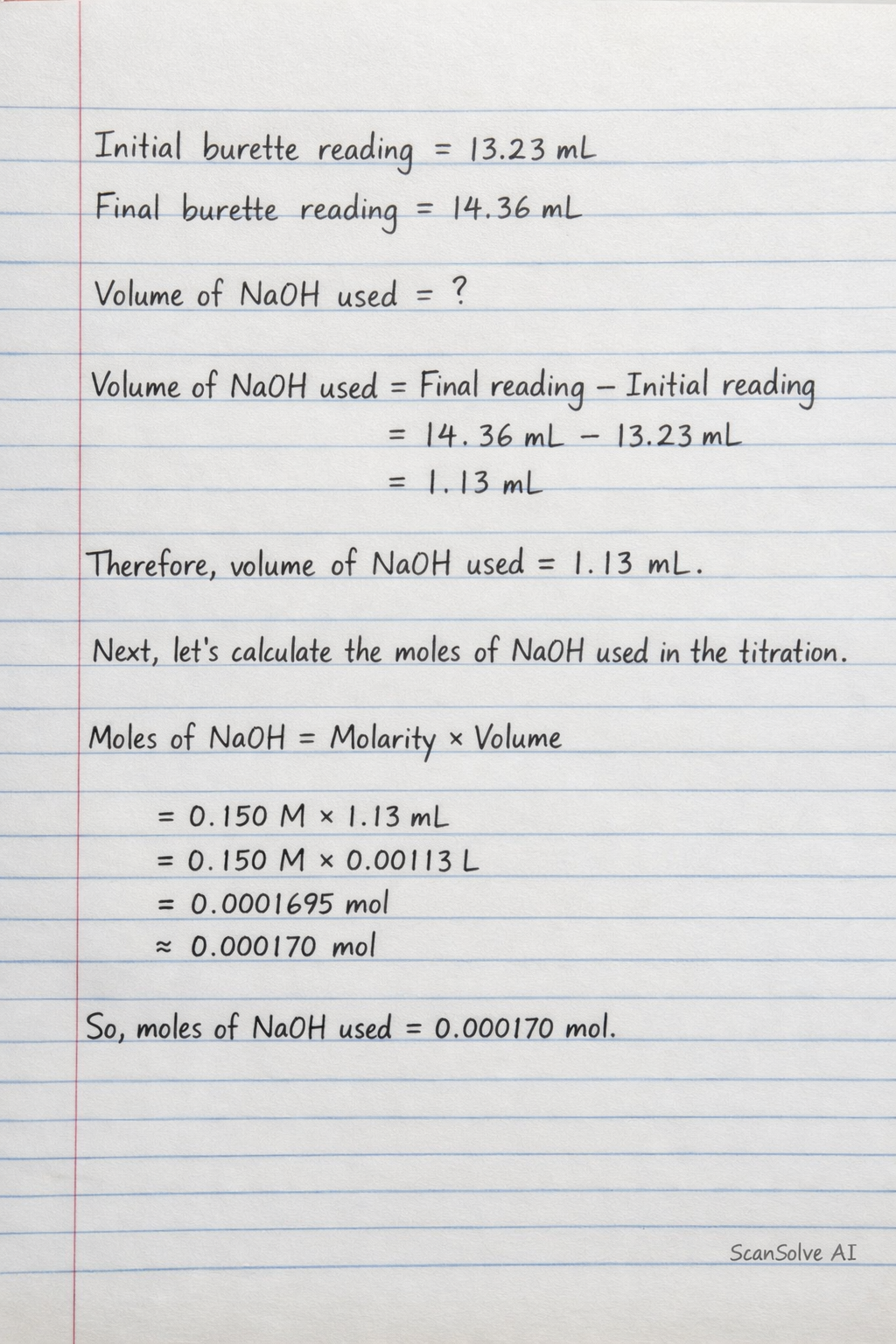 Handwritten step-by-step solution preview