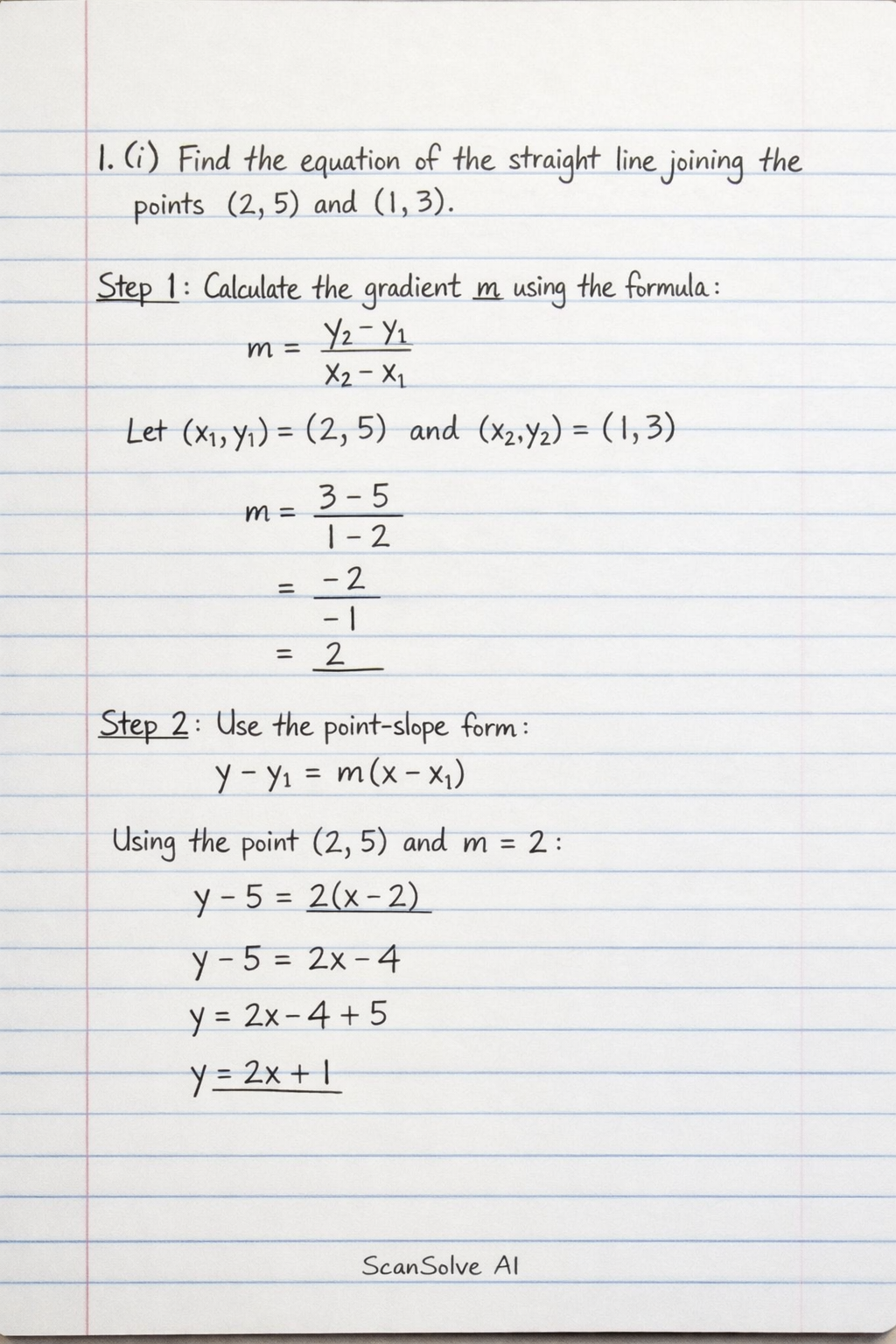 Handwritten step-by-step solution preview