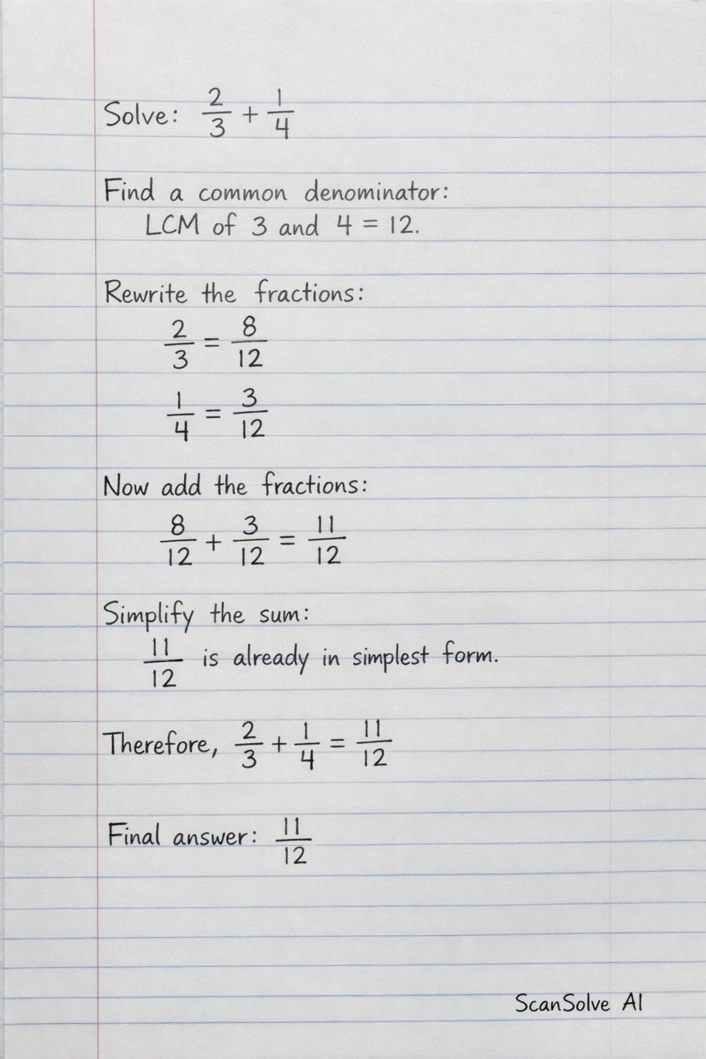 Handwritten step-by-step solution preview