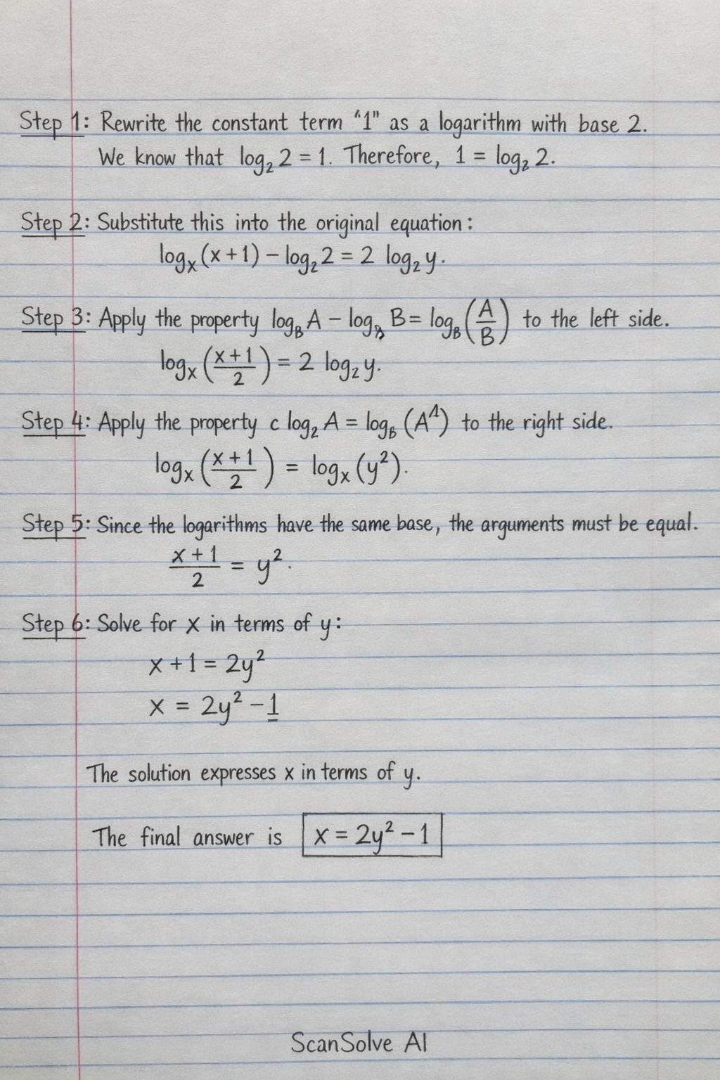Handwritten step-by-step solution preview