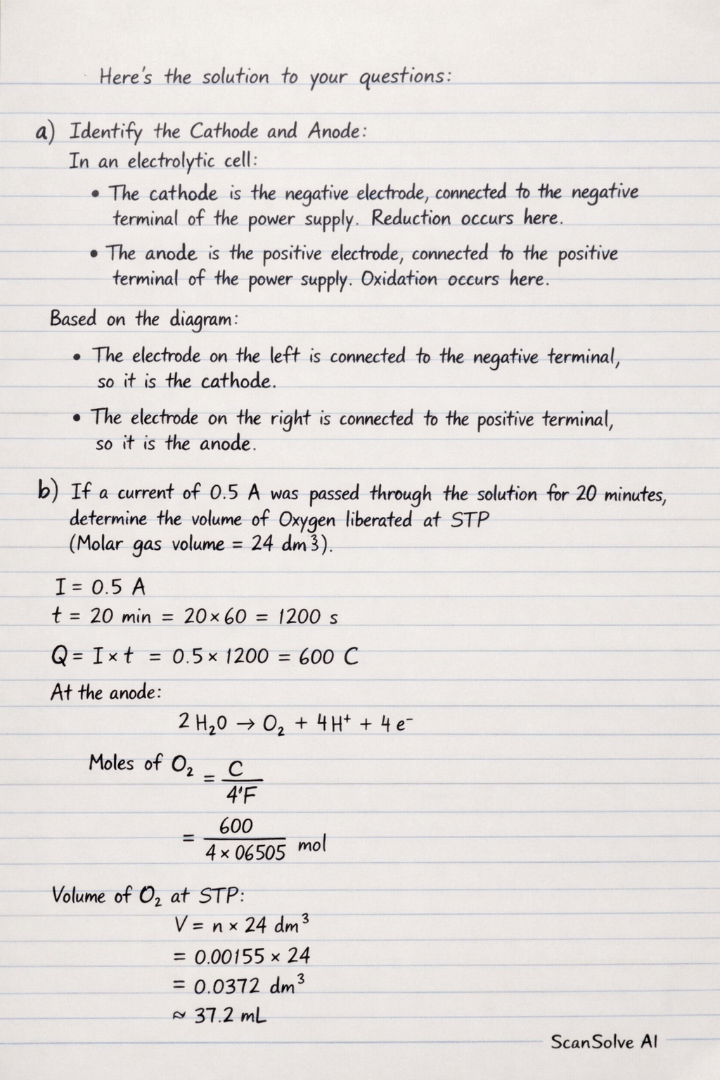 Handwritten step-by-step solution preview