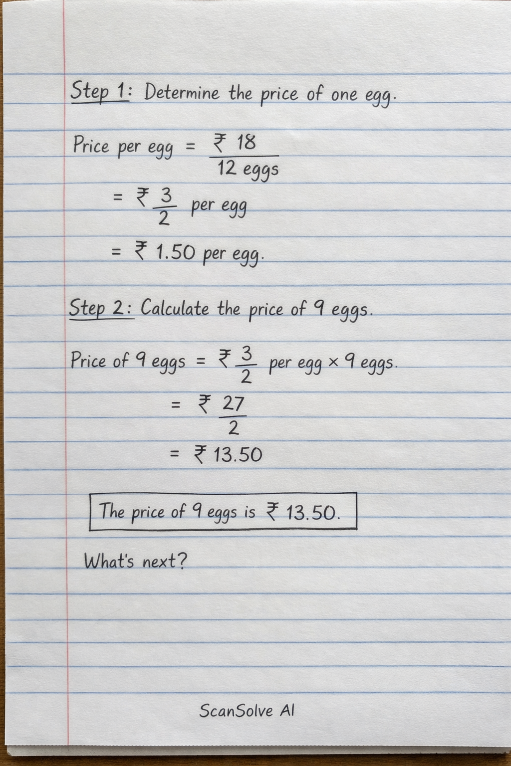Handwritten step-by-step solution preview