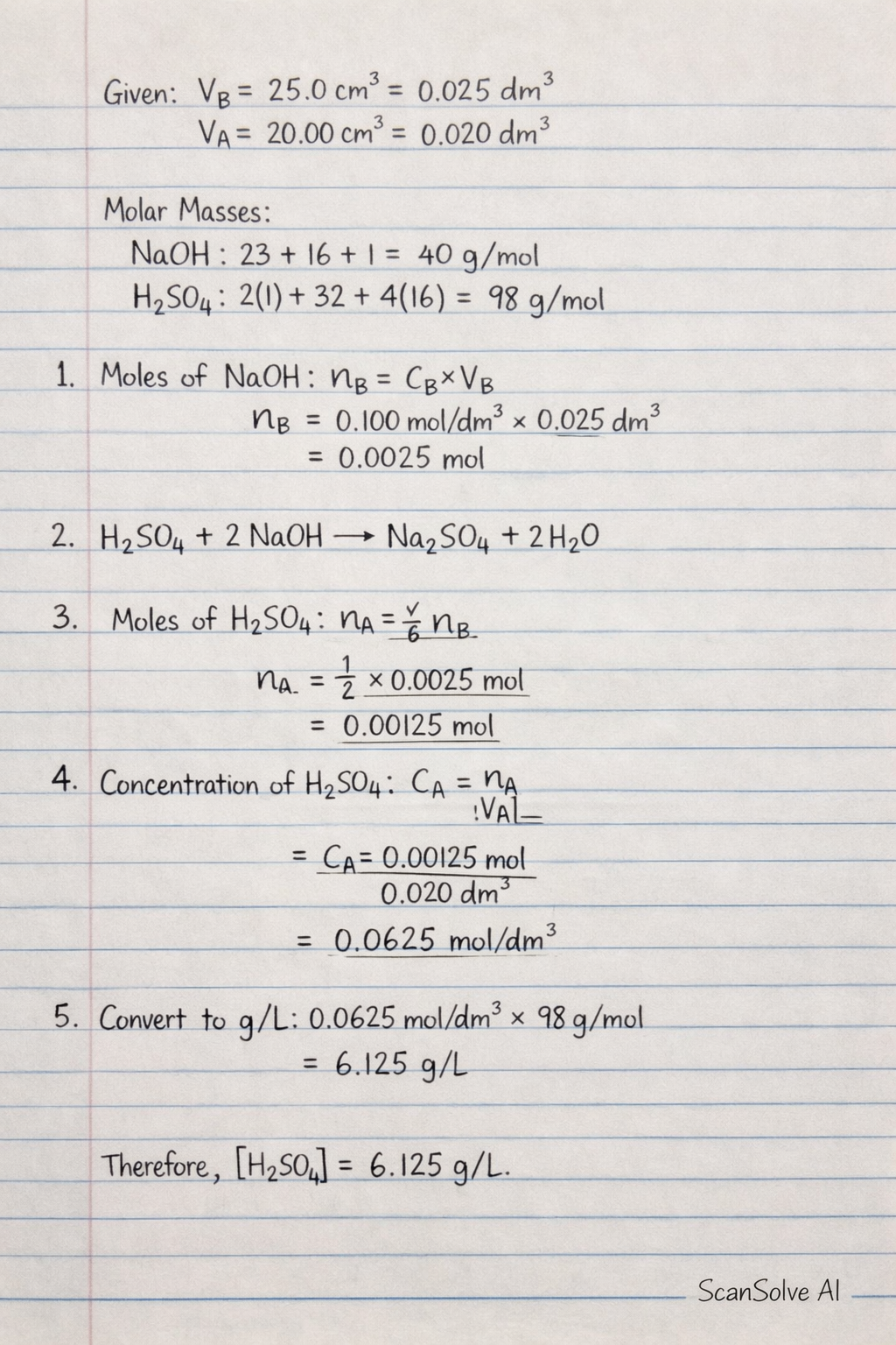 Handwritten step-by-step solution preview