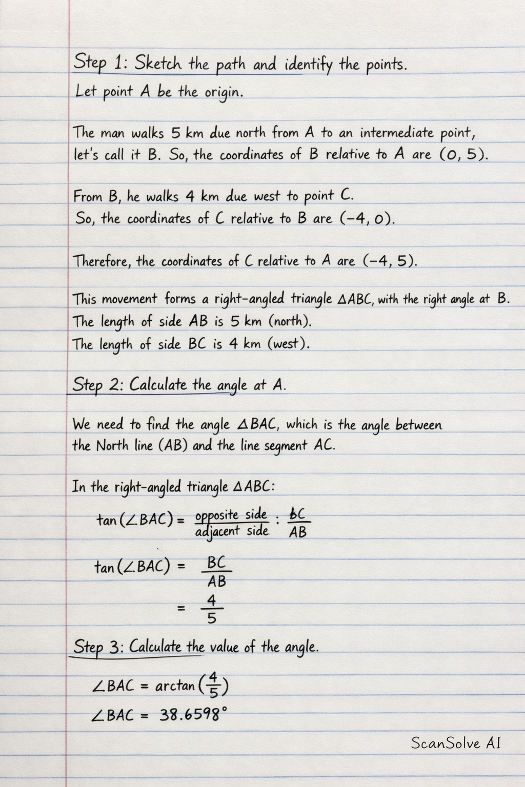 Handwritten step-by-step solution preview