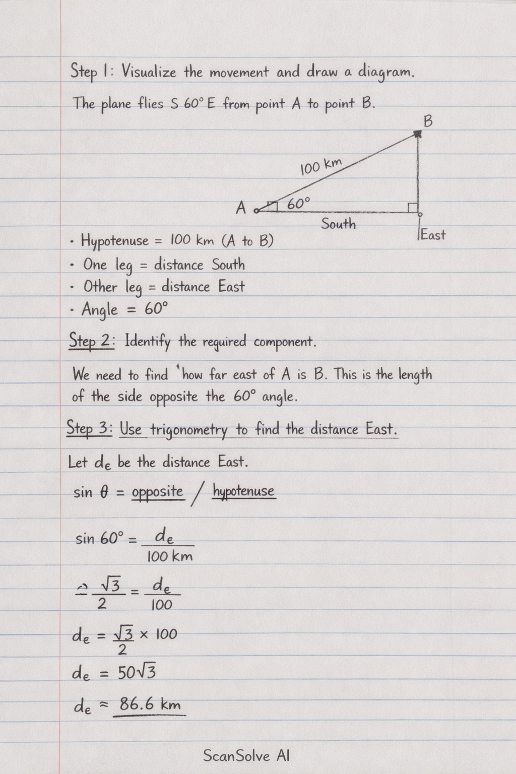 Handwritten step-by-step solution preview