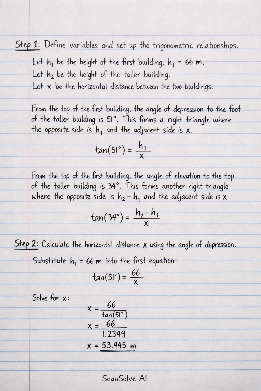 Handwritten step-by-step solution preview