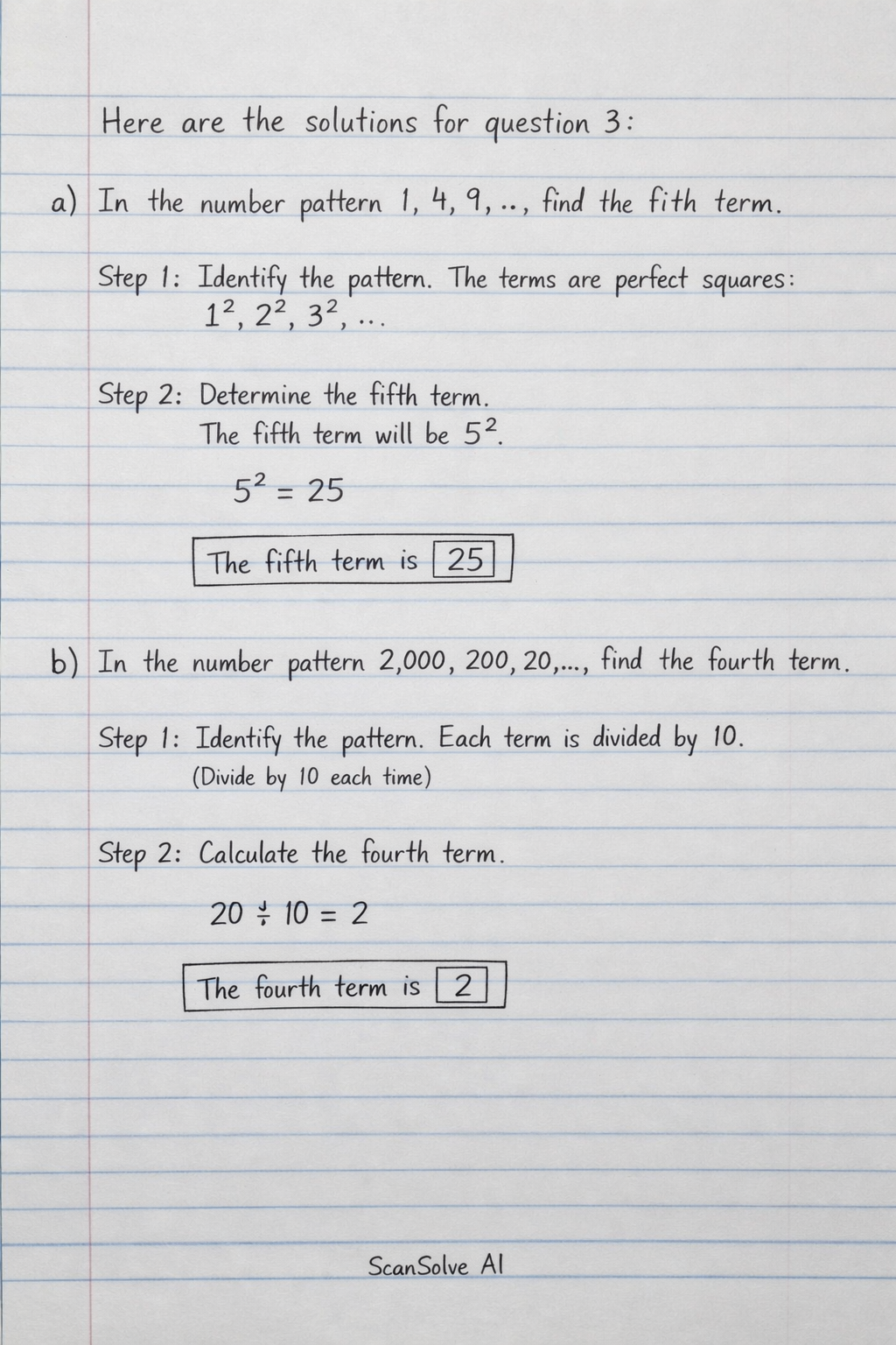 Handwritten step-by-step solution preview