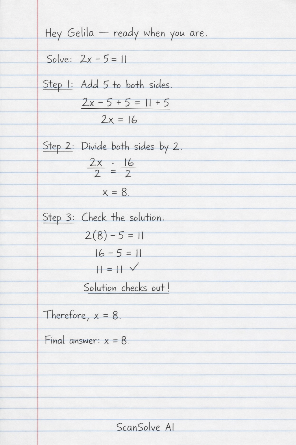 Handwritten step-by-step solution preview