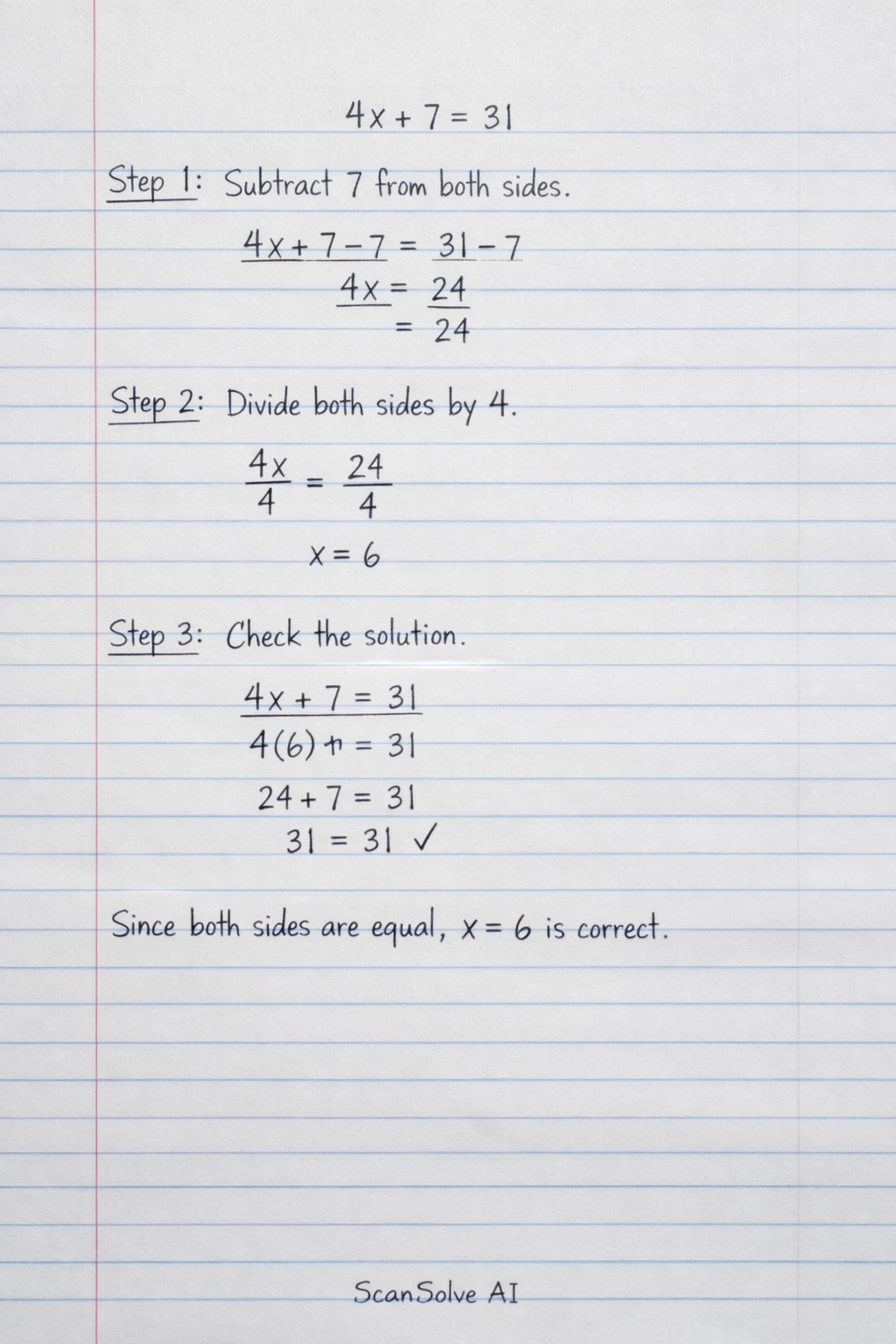 Handwritten step-by-step solution preview