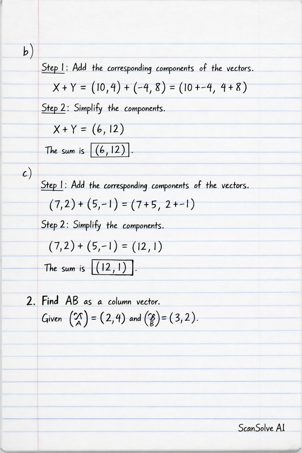 Handwritten step-by-step solution preview