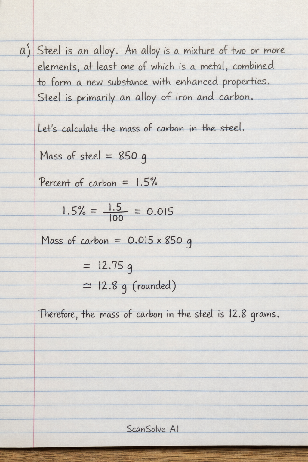 Handwritten step-by-step solution preview