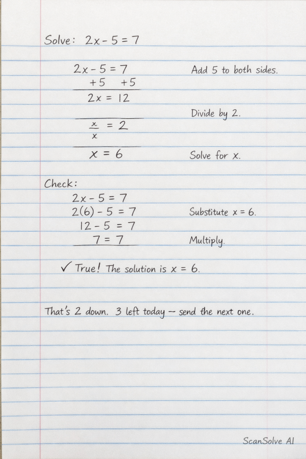 Handwritten step-by-step solution preview