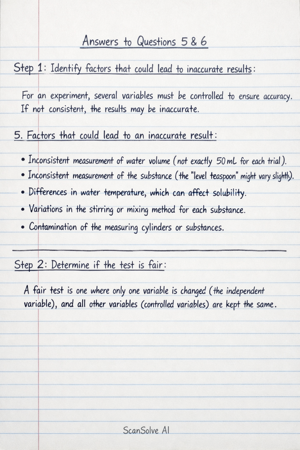 Handwritten step-by-step solution preview