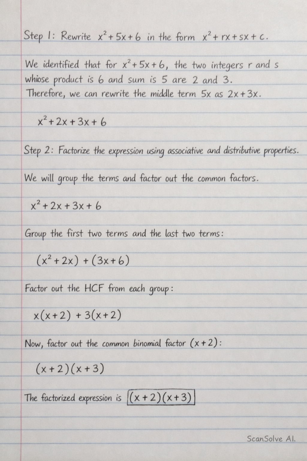 Handwritten step-by-step solution preview