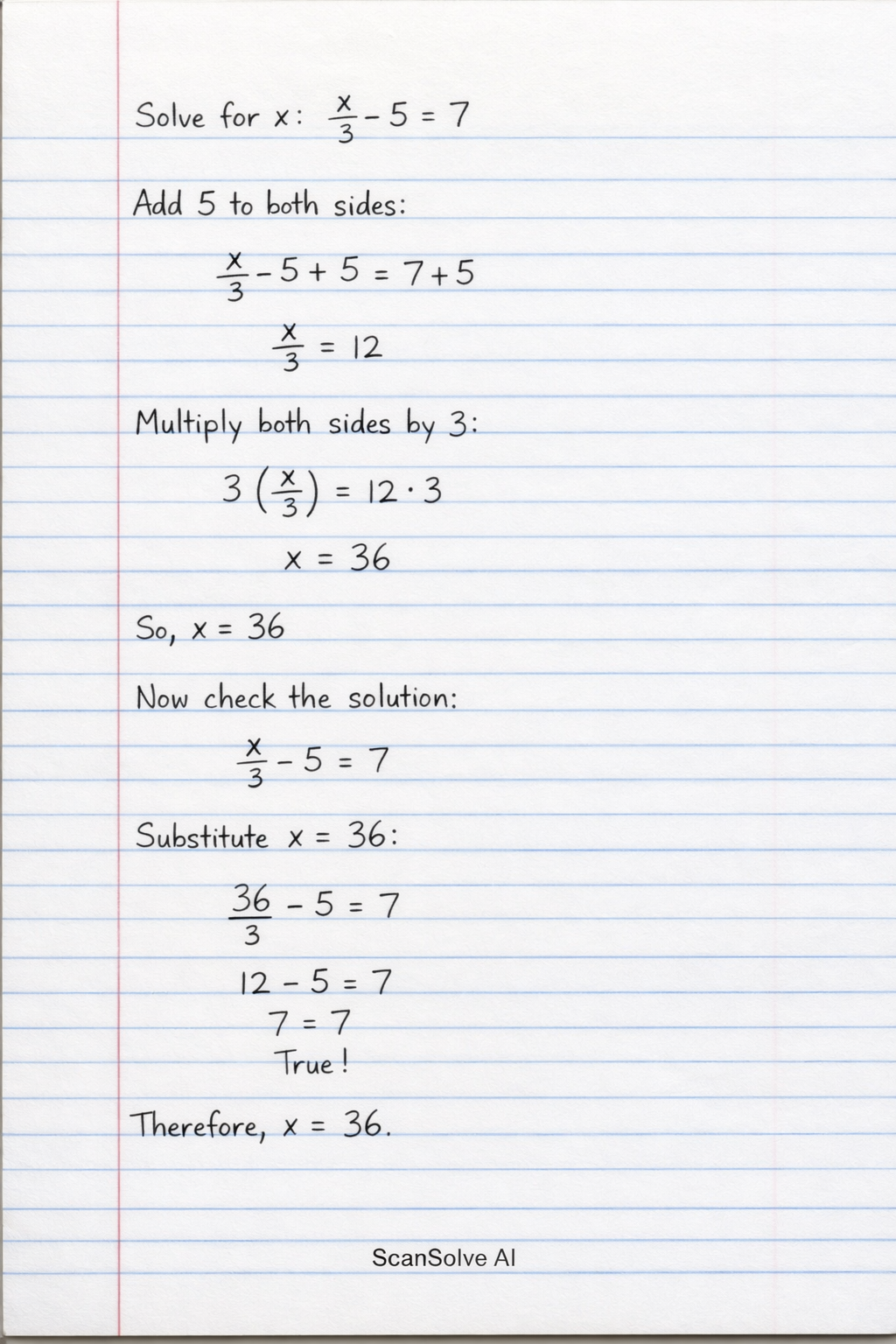 Handwritten step-by-step solution preview