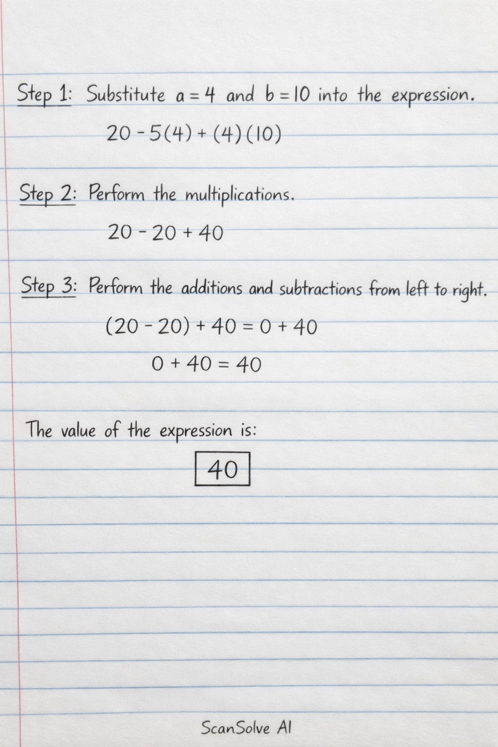 Handwritten step-by-step solution preview