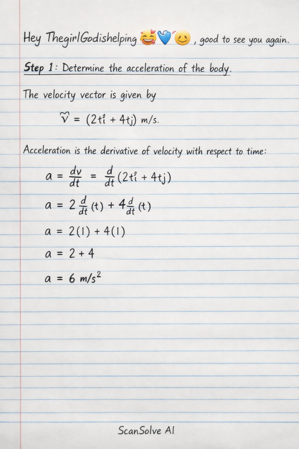 Handwritten step-by-step solution preview