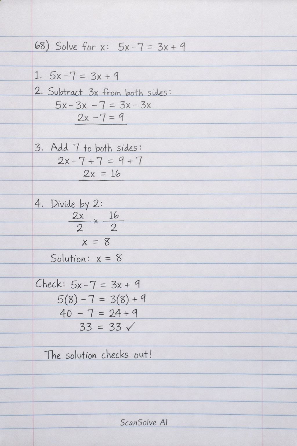 Handwritten step-by-step solution preview