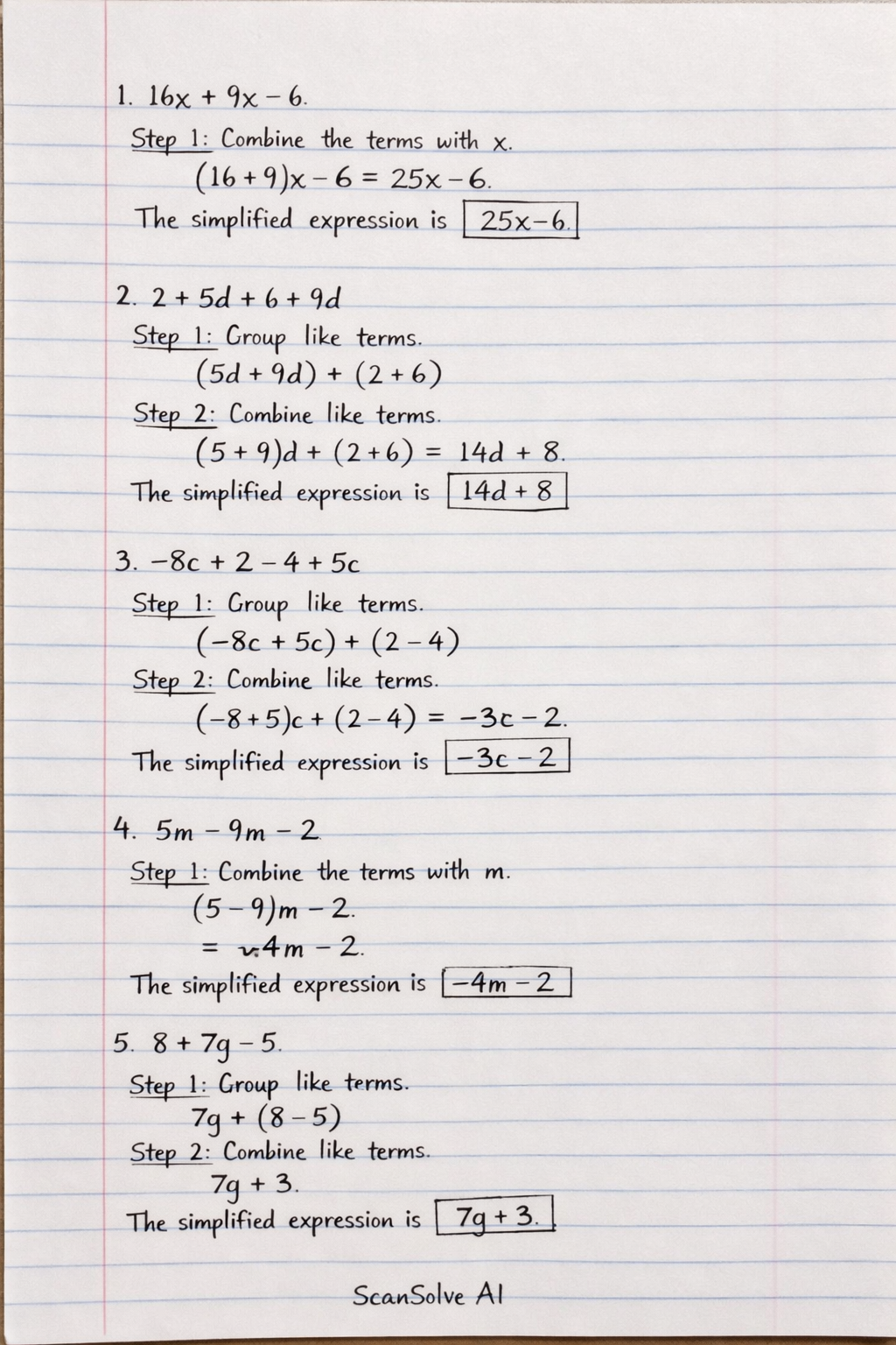 Handwritten step-by-step solution preview