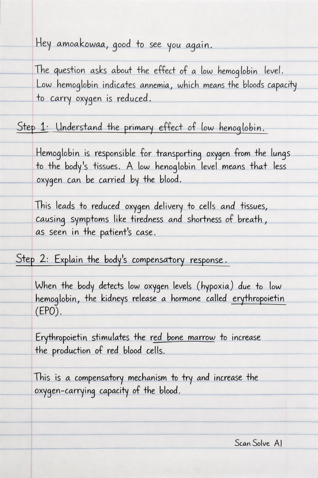 Handwritten step-by-step solution preview