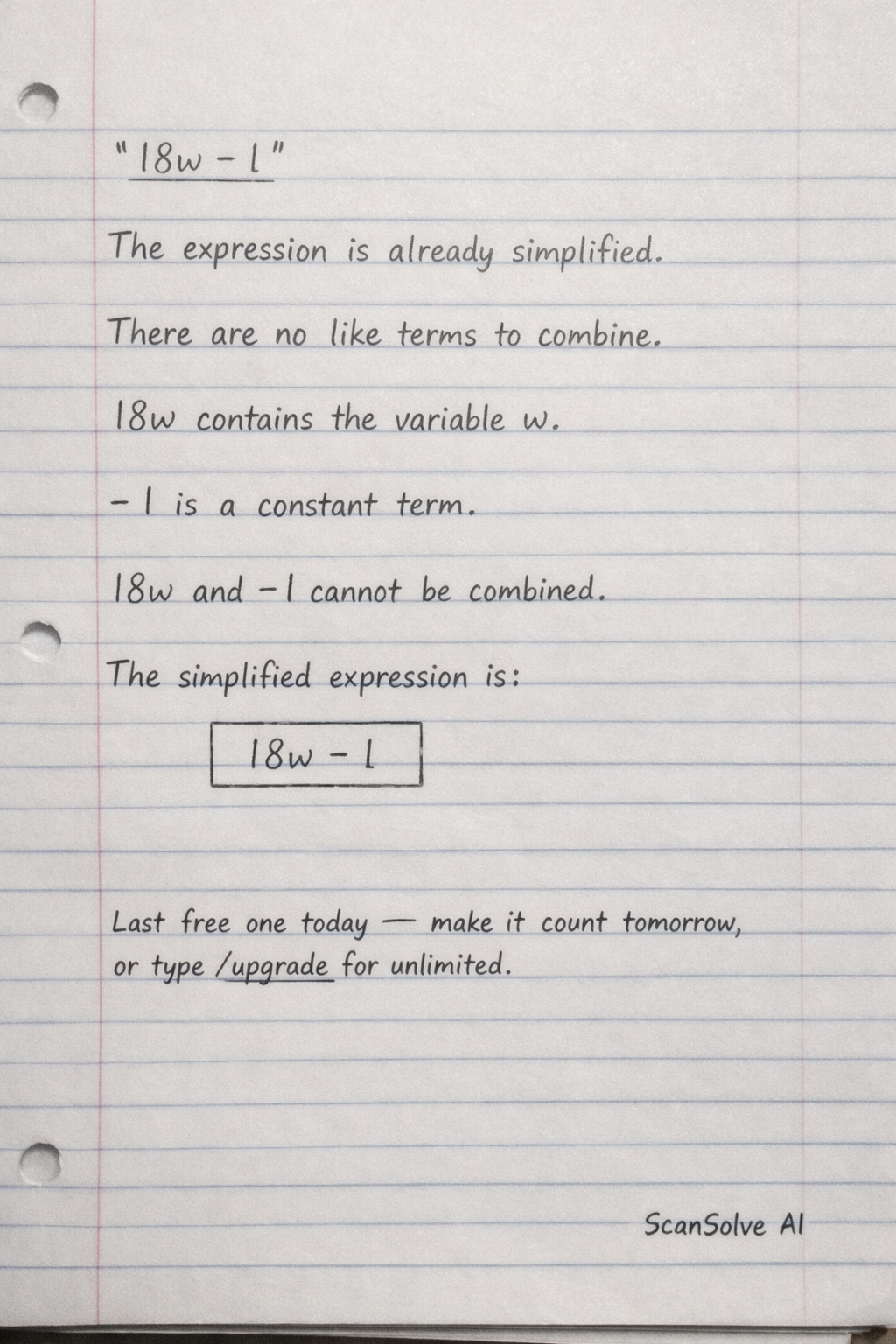 Handwritten step-by-step solution preview