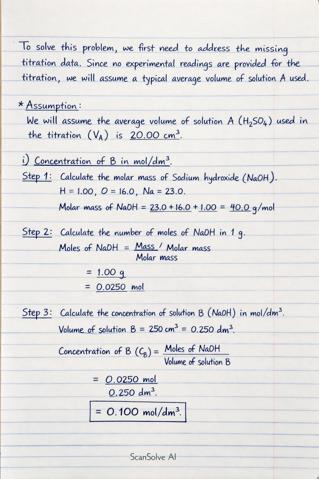 Handwritten step-by-step solution preview