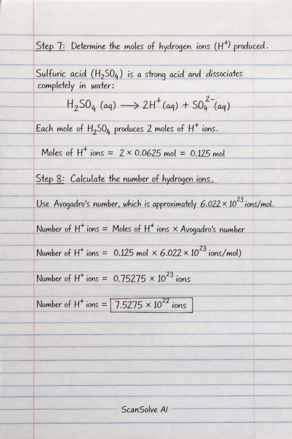 Handwritten step-by-step solution preview
