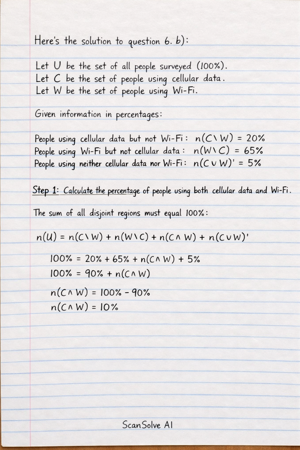 Handwritten step-by-step solution preview