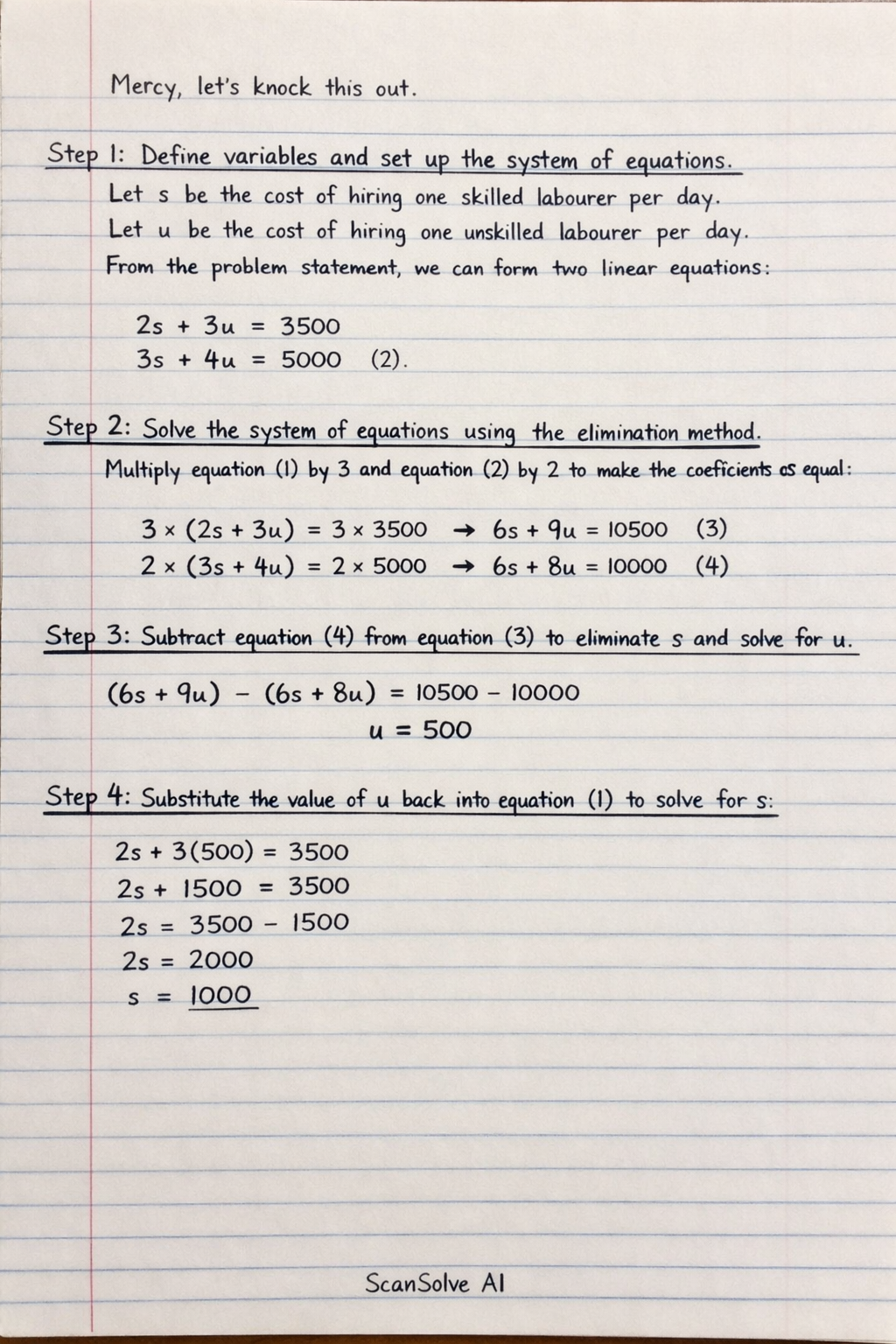 Handwritten step-by-step solution preview