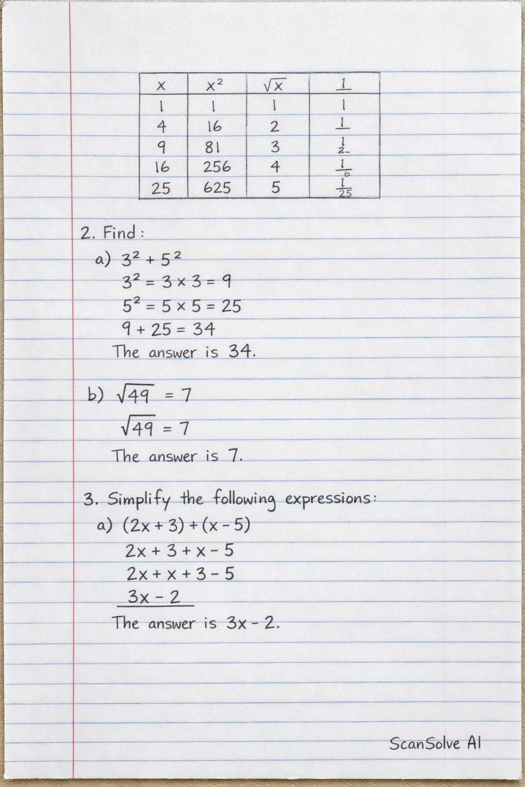 Handwritten step-by-step solution preview
