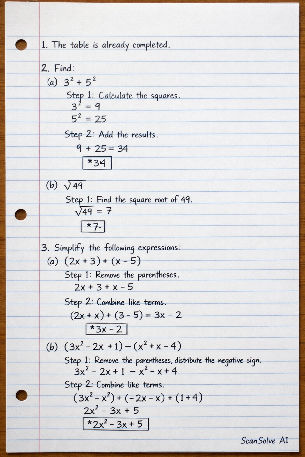 Handwritten step-by-step solution preview