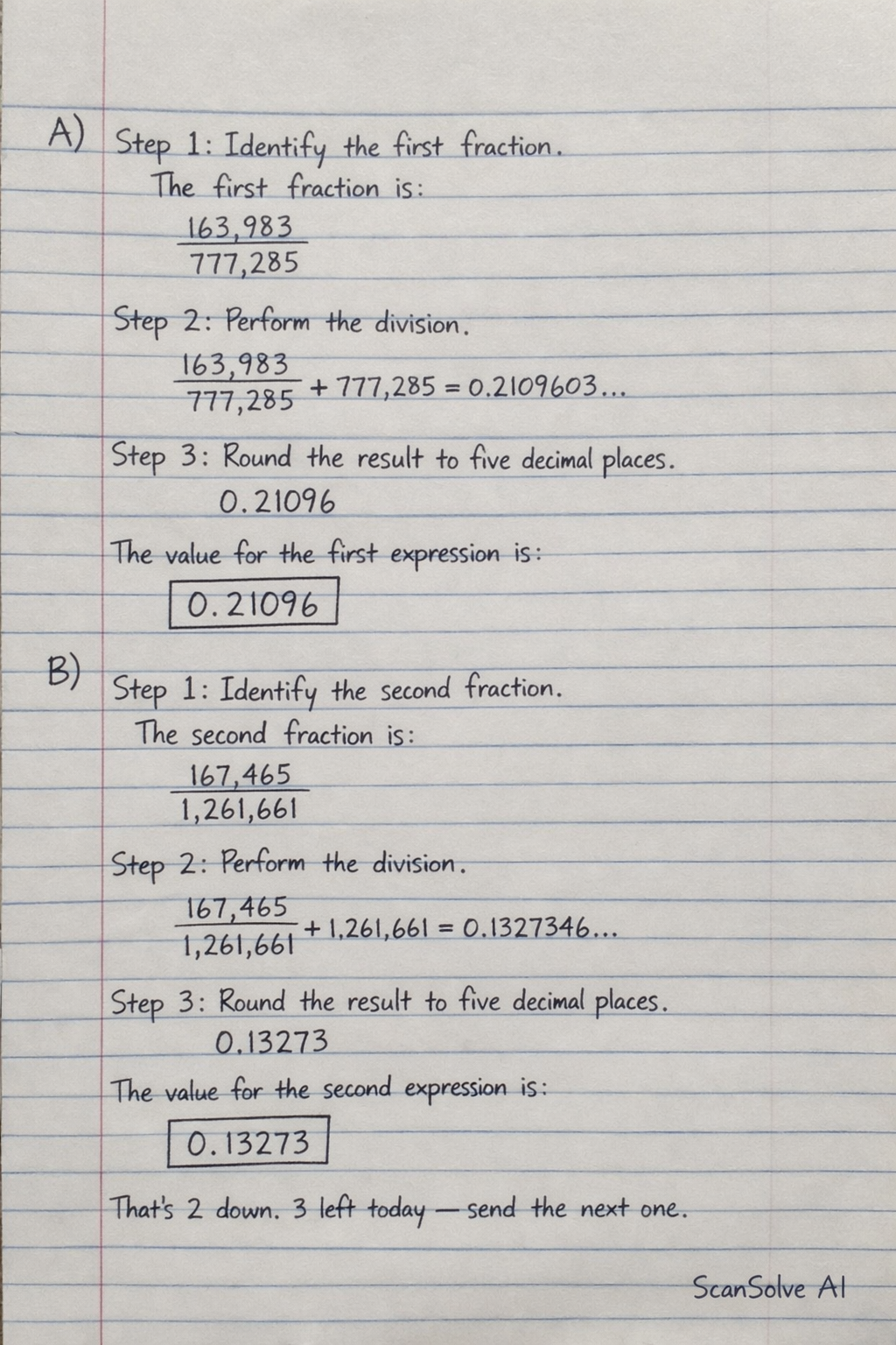 Handwritten step-by-step solution preview
