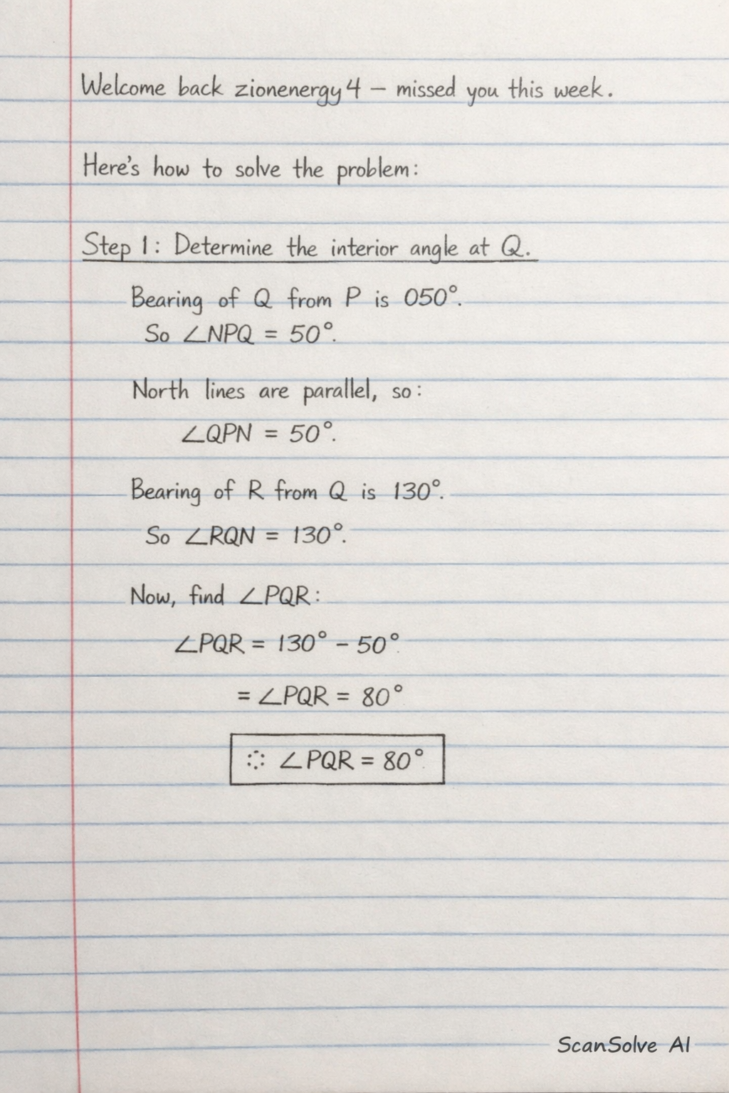 Handwritten step-by-step solution preview