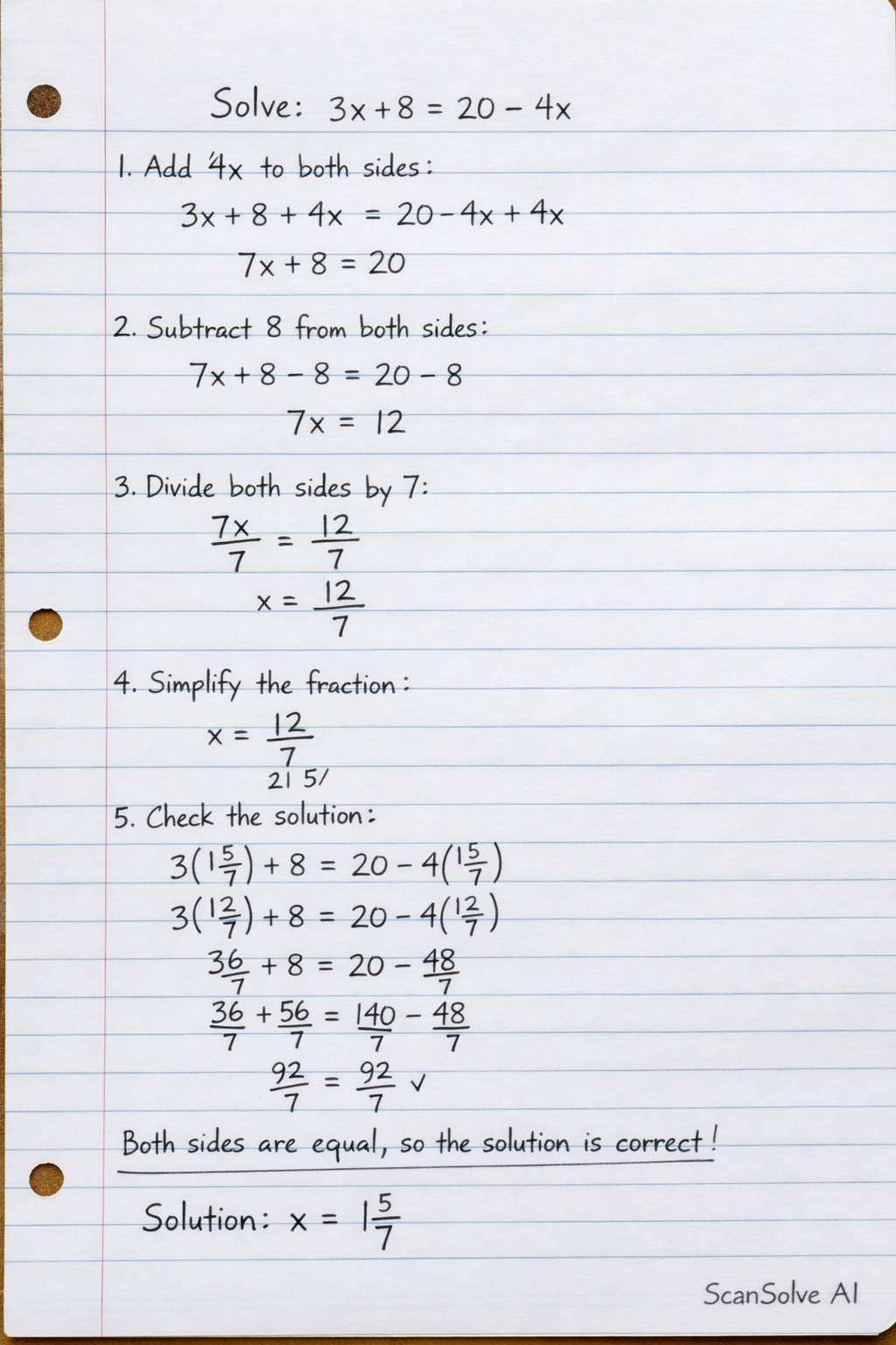Handwritten step-by-step solution preview