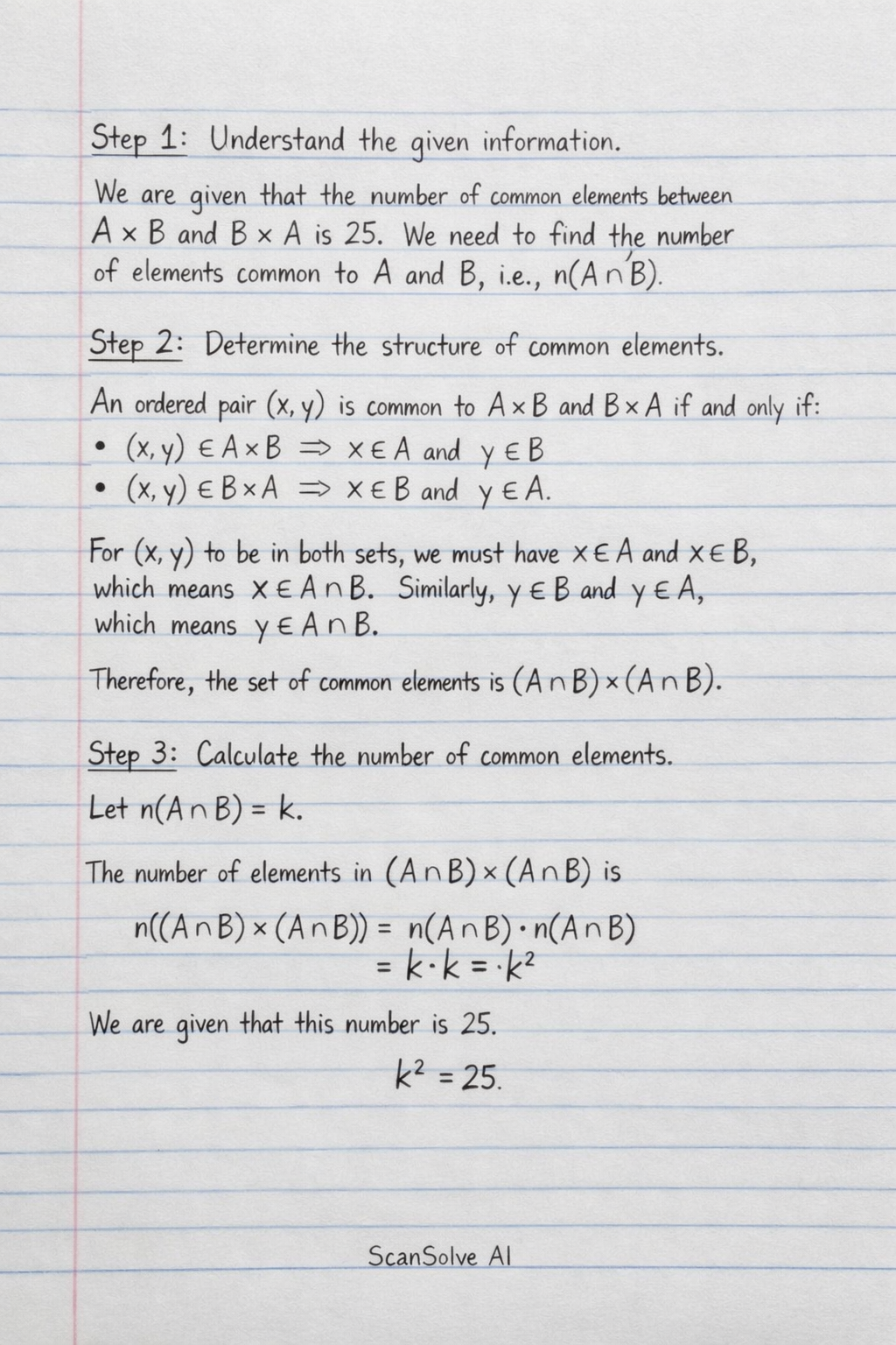 Handwritten step-by-step solution preview
