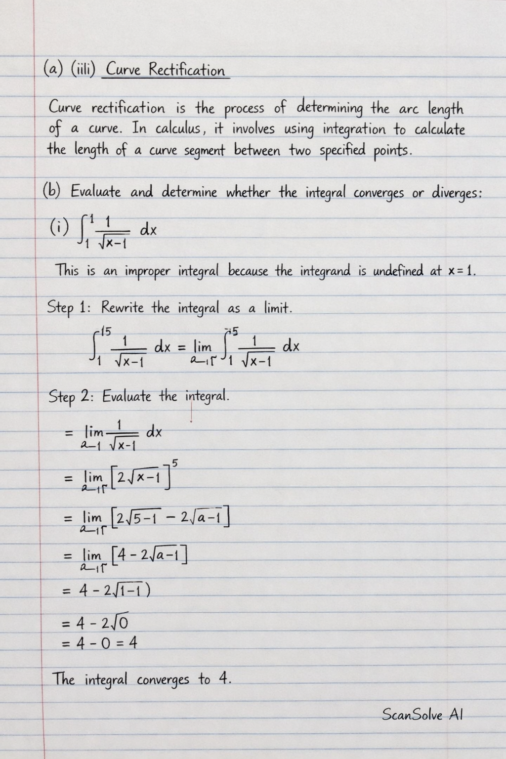 Handwritten step-by-step solution preview