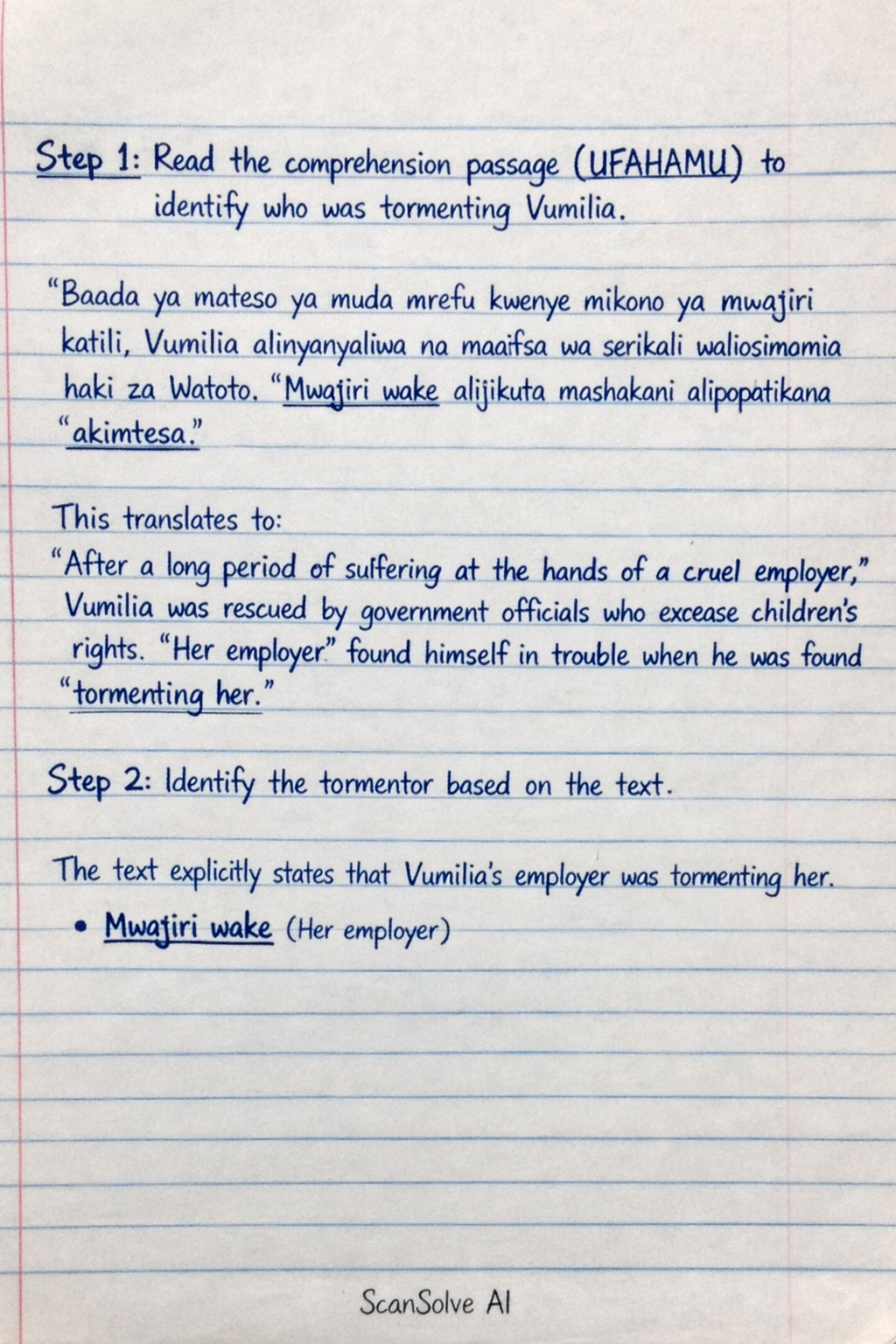 Handwritten step-by-step solution preview