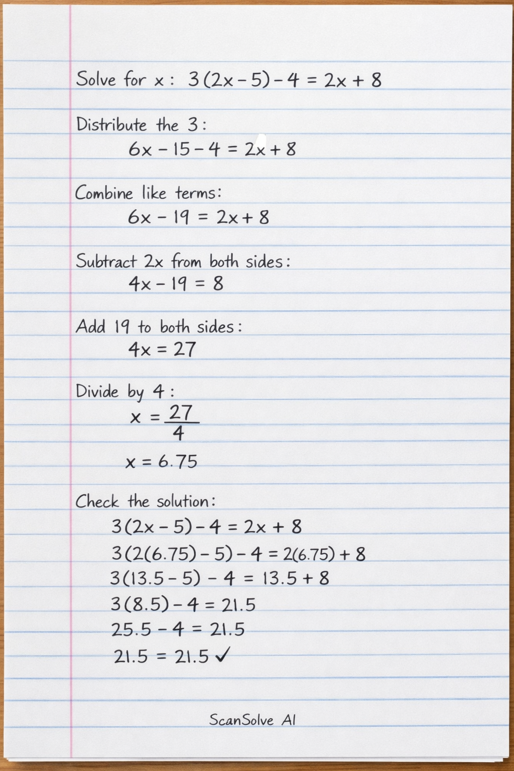 Handwritten step-by-step solution preview