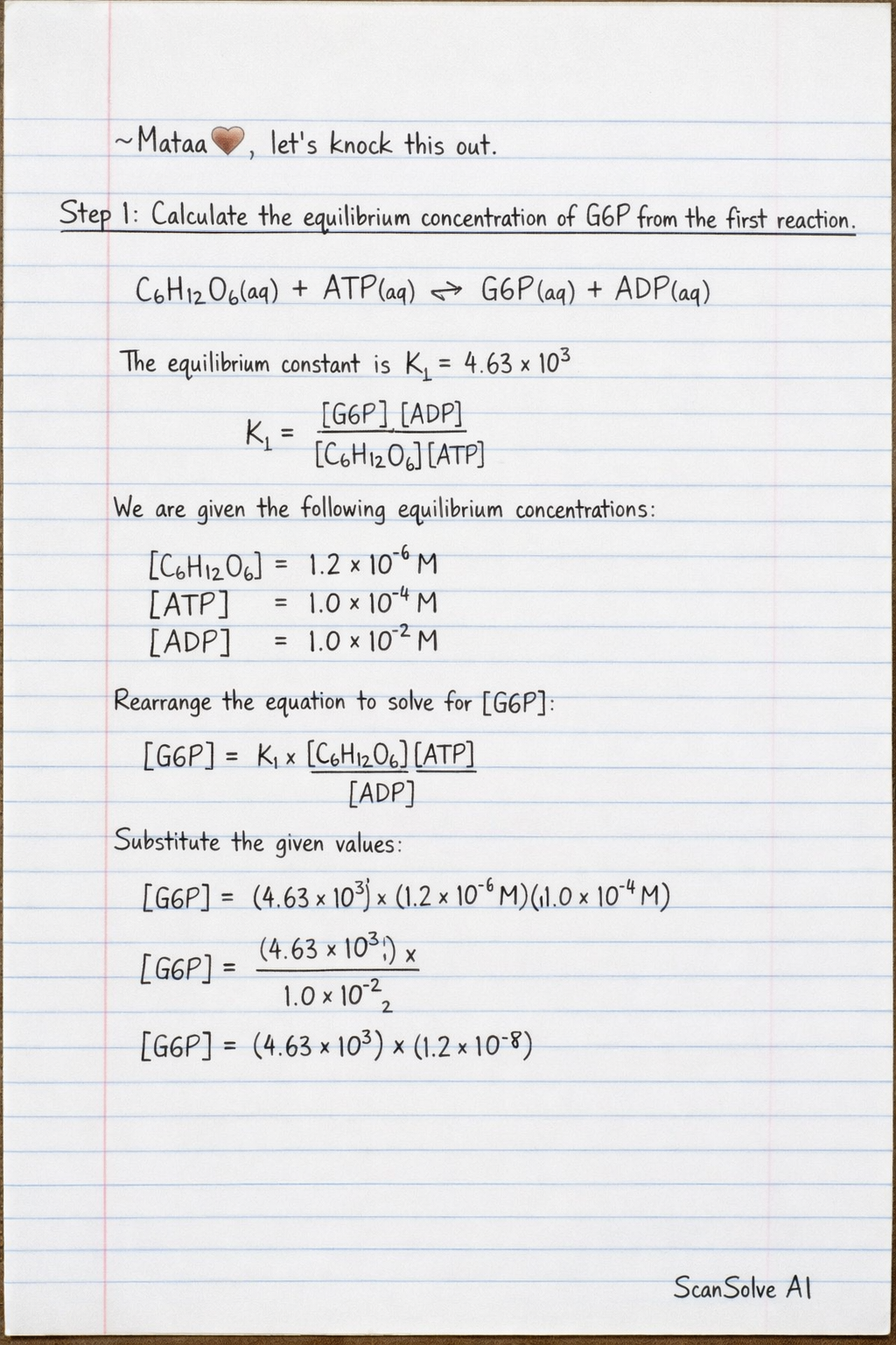 Handwritten step-by-step solution preview