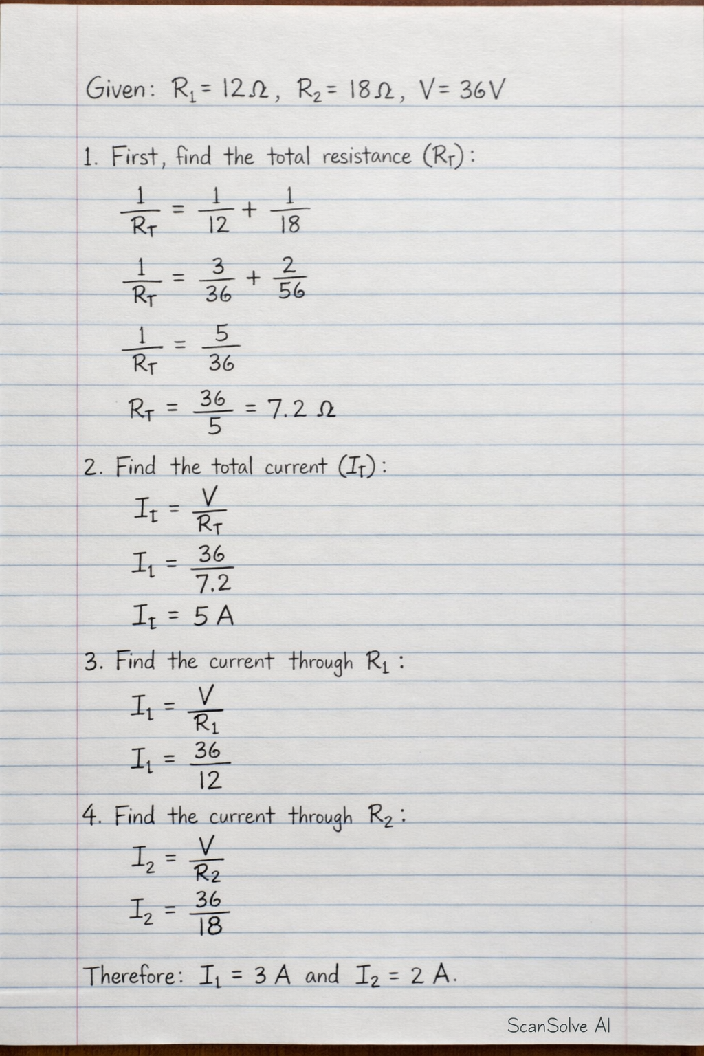 Handwritten step-by-step solution preview
