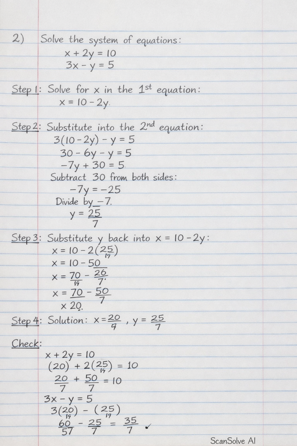 Handwritten step-by-step solution preview