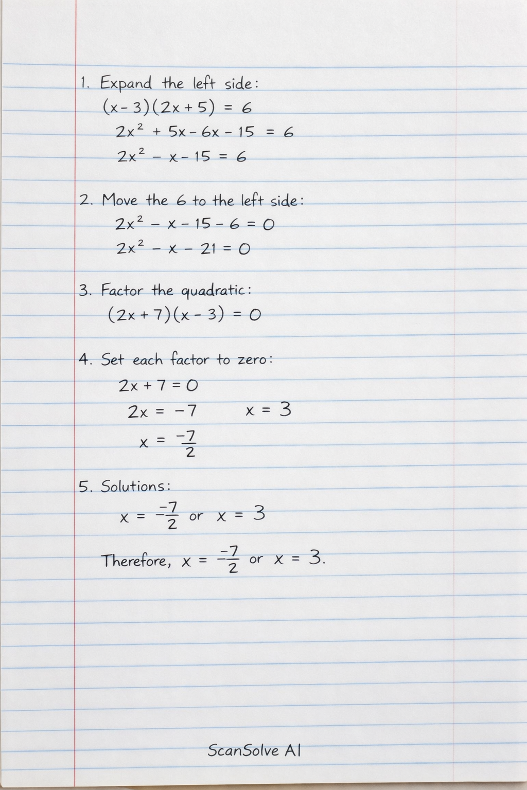 Handwritten step-by-step solution preview