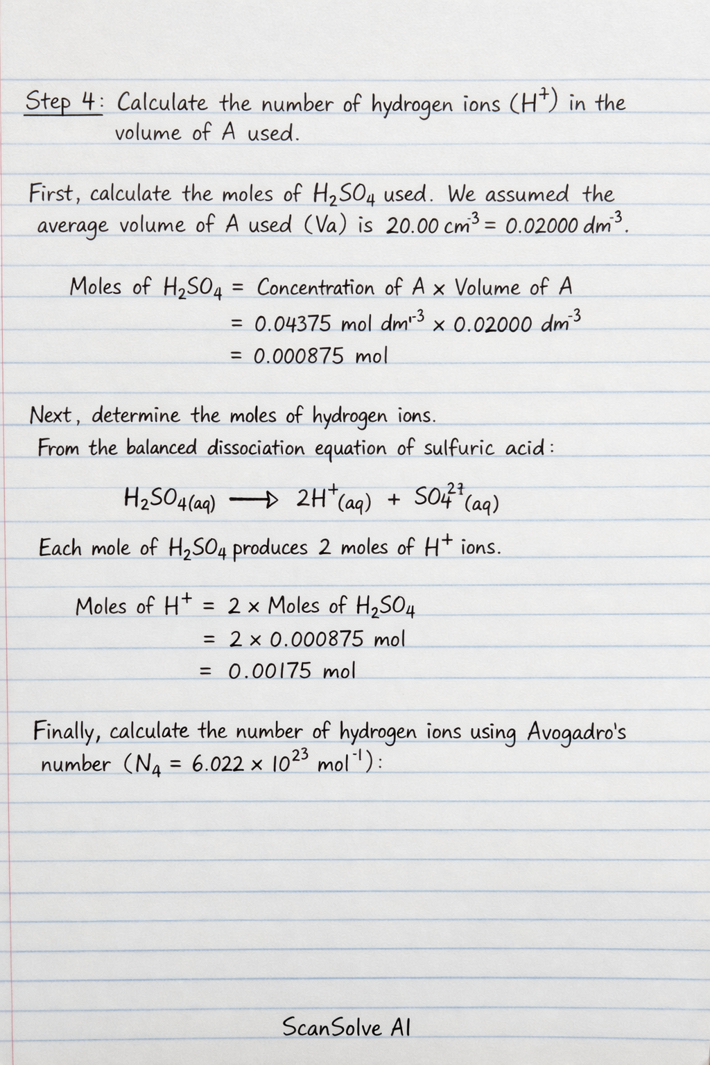 Handwritten step-by-step solution preview